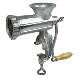 A Clamp-Down Hand Meat Grinder