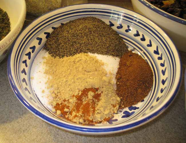 Fresh Spices Ready for Sausage Making